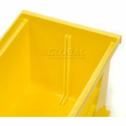 Global Industrial™ Plastic Stack & Hang Bin, 5-1/2"W x 10-7/8"D x 5"H, Yellow - Pkg Qty 12 -Containers & Organizers Sales Store 239472YL 07