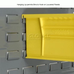 Global Industrial™ Plastic Stack & Hang Bin, 5-1/2"W x 10-7/8"D x 5"H, Yellow - Pkg Qty 12 -Containers & Organizers Sales Store 239472YL 4wco