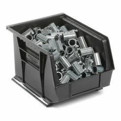 Global Industrial Plastic Stack & Hang Bin, 8-1/4"W x 10-3/4"D x 7"H, Black - Pkg Qty 6 -Containers & Organizers Sales Store 239473BK 01