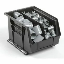 Global Industrial Plastic Stack & Hang Bin, 8-1/4"W x 10-3/4"D x 7"H, Black - Pkg Qty 6 -Containers & Organizers Sales Store 239473BK 04