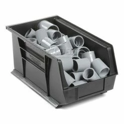 Global Industrial™ Plastic Stack & Hang Bin, 8-1/4"W x 14-3/4"D x 7"H, Black - Pkg Qty 12 -Containers & Organizers Sales Store 239474BK 01