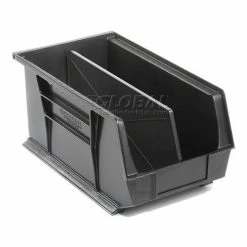 Global Industrial™ Plastic Stack & Hang Bin, 8-1/4"W x 14-3/4"D x 7"H, Black - Pkg Qty 12 -Containers & Organizers Sales Store 239474BK 03