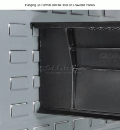 Global Industrial™ Plastic Stack & Hang Bin, 8-1/4"W x 14-3/4"D x 7"H, Black - Pkg Qty 12 -Containers & Organizers Sales Store 239474BK 4wco