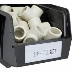 Plastic Stack & Hang Bin, 6"W x 9-1/4" D x 5"H, Black - Pkg Qty 12 27 Plastic Stack & Hang Bin, 6"W x 9-1/4" D x 5"H, Black - Pkg Qty 12 -Containers & Organizers Sales Store 239608BK 02