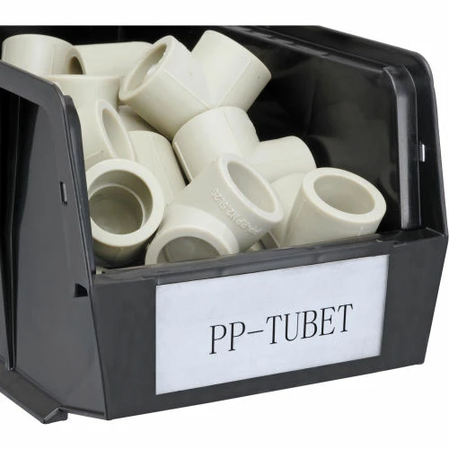 Plastic Stack & Hang Bin, 6"W x 9-1/4" D x 5"H, Black - Pkg Qty 12 3 Plastic Stack & Hang Bin, 6"W x 9-1/4" D x 5"H, Black - Pkg Qty 12 - Image 3