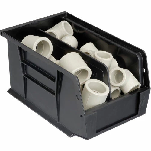 Plastic Stack & Hang Bin, 6"W x 9-1/4" D x 5"H, Black - Pkg Qty 12 7 Plastic Stack & Hang Bin, 6"W x 9-1/4" D x 5"H, Black - Pkg Qty 12 - Image 7