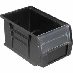 Plastic Stack & Hang Bin, 6"W x 9-1/4" D x 5"H, Black - Pkg Qty 12 32 Plastic Stack & Hang Bin, 6"W x 9-1/4" D x 5"H, Black - Pkg Qty 12 -Containers & Organizers Sales Store 239608BK 07