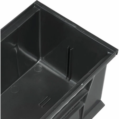 Plastic Stack & Hang Bin, 6"W x 9-1/4" D x 5"H, Black - Pkg Qty 12 12 Plastic Stack & Hang Bin, 6"W x 9-1/4" D x 5"H, Black - Pkg Qty 12 - Image 12