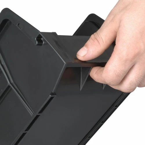 Plastic Stack & Hang Bin, 6"W x 9-1/4" D x 5"H, Black - Pkg Qty 12 14 Plastic Stack & Hang Bin, 6"W x 9-1/4" D x 5"H, Black - Pkg Qty 12 - Image 14