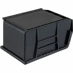 Plastic Stack & Hang Bin, 6"W x 9-1/4" D x 5"H, Black - Pkg Qty 12 40 Plastic Stack & Hang Bin, 6"W x 9-1/4" D x 5"H, Black - Pkg Qty 12 -Containers & Organizers Sales Store 239608BK 15