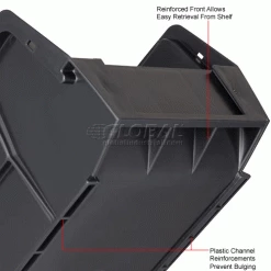 Plastic Stack & Hang Bin, 6"W x 9-1/4" D x 5"H, Black - Pkg Qty 12 45 Plastic Stack & Hang Bin, 6"W x 9-1/4" D x 5"H, Black - Pkg Qty 12 -Containers & Organizers Sales Store 239608BK 2wco