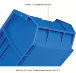 Global Industrial Plastic Stack & Hang Bin, 8-1/4"W x 13-5/8"D x 6"H, Blue - Pkg Qty 12 38 Global Industrial Plastic Stack & Hang Bin, 8-1/4"W x 13-5/8"D x 6"H, Blue - Pkg Qty 12 -Containers & Organizers Sales Store 239609BL 2wco