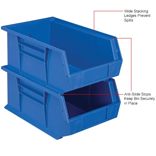 Global Industrial Plastic Stack & Hang Bin, 8-1/4"W x 13-5/8"D x 6"H, Blue - Pkg Qty 12 19 Global Industrial Plastic Stack & Hang Bin, 8-1/4"W x 13-5/8"D x 6"H, Blue - Pkg Qty 12 - Image 19