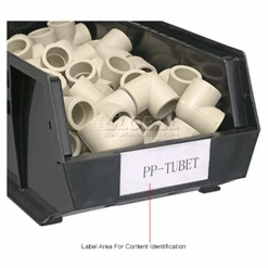 Plastic Stack & Hang Bin, 8-1/4"W x 13-5/8"D x 8"H, Black - Pkg Qty 12 -Containers & Organizers Sales Store 239610BKIN 5wco