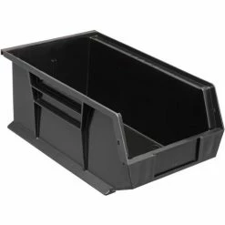 Plastic Stack & Hang Bin, 8-1/4"W x 13-5/8"D x 8"H, Black - Pkg Qty 12 -Containers & Organizers Sales Store 239610BK 03