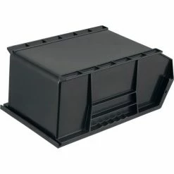 Plastic Stack & Hang Bin, 8-1/4"W x 13-5/8"D x 8"H, Black - Pkg Qty 12 -Containers & Organizers Sales Store 239610BK 08