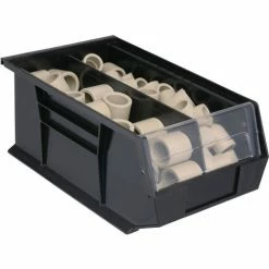 Plastic Stack & Hang Bin, 8-1/4"W x 13-5/8"D x 8"H, Black - Pkg Qty 12 -Containers & Organizers Sales Store 239610BK 13