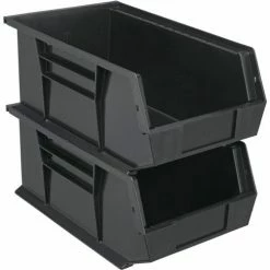 Plastic Stack & Hang Bin, 8-1/4"W x 13-5/8"D x 8"H, Black - Pkg Qty 12 -Containers & Organizers Sales Store 239610BK 14
