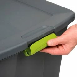 Sterilite 19483V04 Industry Wheeled Storage Tote With Latch 45 Gallon 36-1/2 X 21 X 19-1/2 Flat Gray - Pkg Qty 4 21 Sterilite 19483V04 Industry Wheeled Storage Tote With Latch 45 Gallon 36-1/2 X 21 X 19-1/2 Flat Gray - Pkg Qty 4 -Containers & Organizers Sales Store 239858GY 08