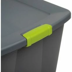 Sterilite 19483V04 Industry Wheeled Storage Tote With Latch 45 Gallon 36-1/2 X 21 X 19-1/2 Flat Gray - Pkg Qty 4 22 Sterilite 19483V04 Industry Wheeled Storage Tote With Latch 45 Gallon 36-1/2 X 21 X 19-1/2 Flat Gray - Pkg Qty 4 -Containers & Organizers Sales Store 239858GY 09