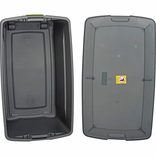 Sterilite 19483V04 Industry Wheeled Storage Tote With Latch 45 Gallon 36-1/2 X 21 X 19-1/2 Flat Gray - Pkg Qty 4 12 Sterilite 19483V04 Industry Wheeled Storage Tote With Latch 45 Gallon 36-1/2 X 21 X 19-1/2 Flat Gray - Pkg Qty 4 - Image 12