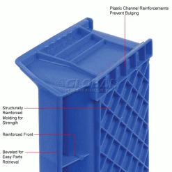 Akro-Mils® AkroBin® Plastic Stack & Hang Bin, 33"W x 8-5/8"D x 5"H, Blue - Pkg Qty 4 -Containers & Organizers Sales Store 239863BL 2wco