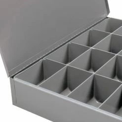 Durham Mfg. Durham Steel Scoop Compartment Box 113-95 - 16 Compartments 18 x 12 x 3 - Pkg Qty 4 12 Durham Mfg. Durham Steel Scoop Compartment Box 113-95 - 16 Compartments 18 x 12 x 3 - Pkg Qty 4 -Containers & Organizers Sales Store 240791 03