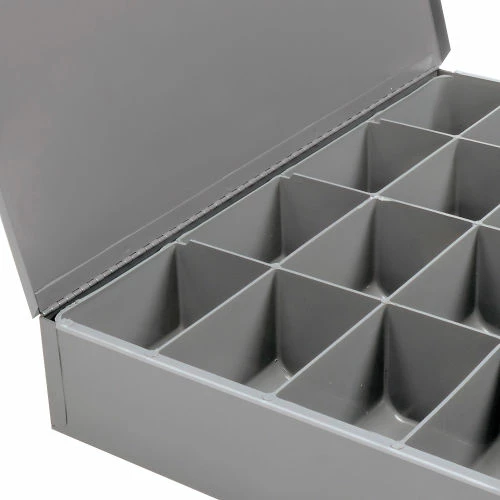 Durham Mfg. Durham Steel Scoop Compartment Box 113-95 - 16 Compartments 18 x 12 x 3 - Pkg Qty 4 4 Durham Mfg. Durham Steel Scoop Compartment Box 113-95 - 16 Compartments 18 x 12 x 3 - Pkg Qty 4 - Image 4