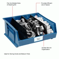 Divider DUS234 for 14-3/4"D x 5"H Stacking Bin Price for Pack of 6 -Containers & Organizers Sales Store 245100 3wco 4