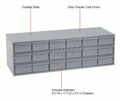 Durham Mfg. Durham Steel Storage Parts Drawer Cabinet 005-95 - 18 Drawers -Containers & Organizers Sales Store 252002 1wco