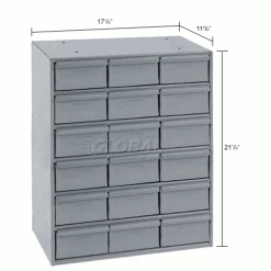 Durham Mfg. Durham Steel Storage Parts Drawer Cabinet 006-95 - 18 Drawers -Containers & Organizers Sales Store 252010 dim
