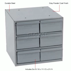 Durham Mfg. Durham Steel Storage Parts Drawer Cabinet 001-95 - 6 Drawers 23 Durham Mfg. Durham Steel Storage Parts Drawer Cabinet 001-95 - 6 Drawers -Containers & Organizers Sales Store 252030 1wco