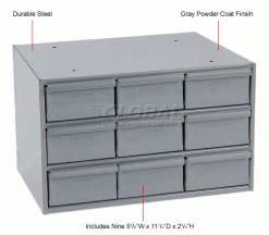 Durham Mfg. Durham Steel Storage Parts Drawer Cabinet 004-95 - 9 Drawers -Containers & Organizers Sales Store 252034 1wco