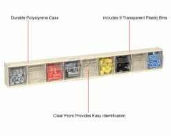 Quantum Storage Systems Quantum Tip Out Storage Bin QTB309 - 9 Compartments Ivory -Containers & Organizers Sales Store 252187BG 1wco