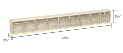 Quantum Storage Systems Quantum Tip Out Storage Bin QTB309 - 9 Compartments Ivory -Containers & Organizers Sales Store 252187BG dim