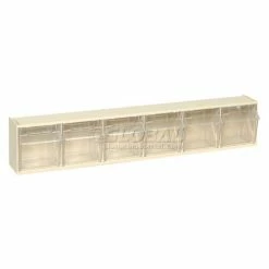 Quantum Storage Systems Quantum Tip Out Storage Bin QTB306 - 6 Compartments Ivory -Containers & Organizers Sales Store 252188BG 02