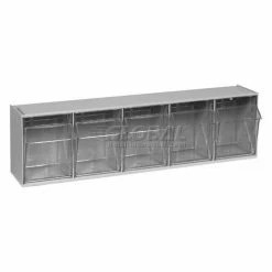 Quantum Storage Systems Quantum Tip Out Storage Bin QTB305 - 5 Compartments Gray -Containers & Organizers Sales Store 252189GY 02