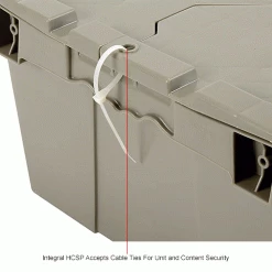 Global Industrial™ Plastic Attached Lid Shipping & Storage Container 21-7/8x15-1/4x9-11/16 GRY -Containers & Organizers Sales Store 257808IN 5wco