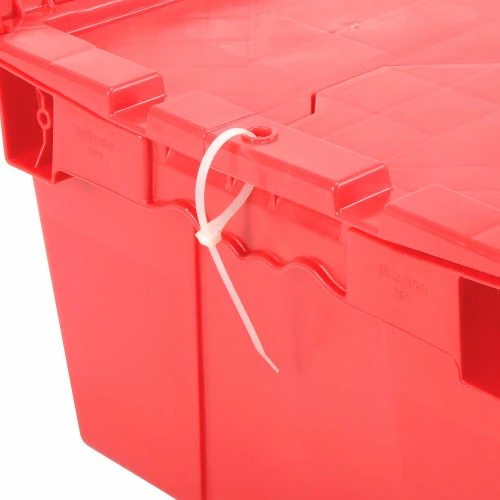 Global Industrial Plastic Attached Lid Shipping & Storage Container 21-7/8x15-1/4x9-11/16 Red 12 Global Industrial Plastic Attached Lid Shipping & Storage Container 21-7/8x15-1/4x9-11/16 Red - Image 12