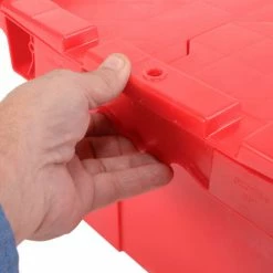 Global Industrial Plastic Attached Lid Shipping & Storage Container 21-7/8x15-1/4x9-11/16 Red 32 Global Industrial Plastic Attached Lid Shipping & Storage Container 21-7/8x15-1/4x9-11/16 Red -Containers & Organizers Sales Store 257808RD 12