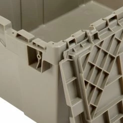 Global Industrial™ Plastic Attached Lid Shipping & Storage Container 21-7/8x15-1/4x9-11/16 GRY -Containers & Organizers Sales Store 257808 09