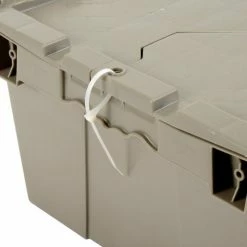 Global Industrial™ Plastic Attached Lid Shipping & Storage Container 21-7/8x15-1/4x9-11/16 GRY -Containers & Organizers Sales Store 257808 11