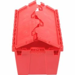 Global Industrial Plastic Shipping/Storage Tote w/ Attached Lid, 21-7/8"x15-1/4"x12-7/8", Red 26 Global Industrial Plastic Shipping/Storage Tote w/ Attached Lid, 21-7/8"x15-1/4"x12-7/8", Red -Containers & Organizers Sales Store 257809RD 06