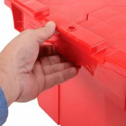 Global Industrial Plastic Shipping/Storage Tote w/ Attached Lid, 21-7/8"x15-1/4"x12-7/8", Red 32 Global Industrial Plastic Shipping/Storage Tote w/ Attached Lid, 21-7/8"x15-1/4"x12-7/8", Red -Containers & Organizers Sales Store 257809RD 12