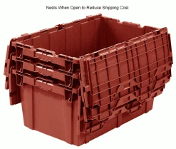 Global Industrial Plastic Shipping/Storage Tote w/ Attached Lid, 21-7/8"x15-1/4"x12-7/8", Red 36 Global Industrial Plastic Shipping/Storage Tote w/ Attached Lid, 21-7/8"x15-1/4"x12-7/8", Red -Containers & Organizers Sales Store 257809RD 4wco