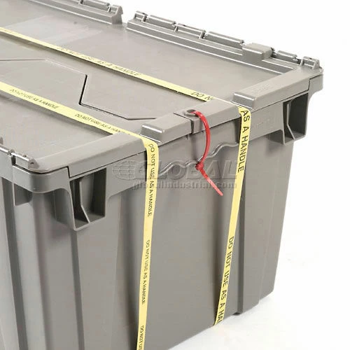 Attached Lid Shipping Container 27-3/16 x 16-5/8 x 12-1/2 Gray with Dolly Combo 6 Attached Lid Shipping Container 27-3/16 x 16-5/8 x 12-1/2 Gray with Dolly Combo - Image 6