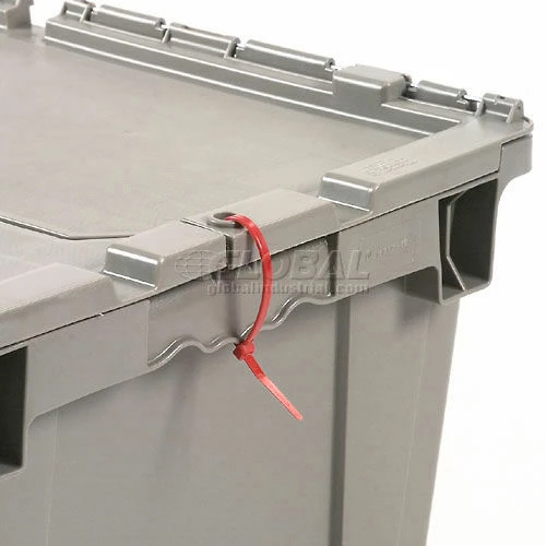 Attached Lid Shipping Container 27-3/16 x 16-5/8 x 12-1/2 Gray with Dolly Combo 8 Attached Lid Shipping Container 27-3/16 x 16-5/8 x 12-1/2 Gray with Dolly Combo - Image 8