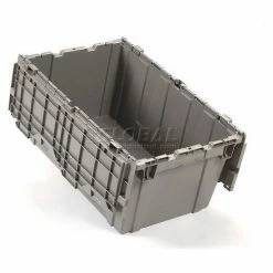 Attached Lid Shipping Container 27-3/16 x 16-5/8 x 12-1/2 Gray with Dolly Combo 38 Attached Lid Shipping Container 27-3/16 x 16-5/8 x 12-1/2 Gray with Dolly Combo -Containers & Organizers Sales Store 257809 34