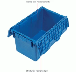 Global Industrial Plastic Attached Lid Shipping & Storage Container DC2213-12 22-3/8x13x13 BL 29 Global Industrial Plastic Attached Lid Shipping & Storage Container DC2213-12 22-3/8x13x13 BL -Containers & Organizers Sales Store 257810BLIN 3wco