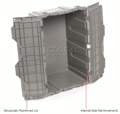 Global Industrial Plastic Attached Lid Shipping & Storage Container DC2213-12 22-3/8x13x13 GY 29 Global Industrial Plastic Attached Lid Shipping & Storage Container DC2213-12 22-3/8x13x13 GY -Containers & Organizers Sales Store 257810IN 3wco